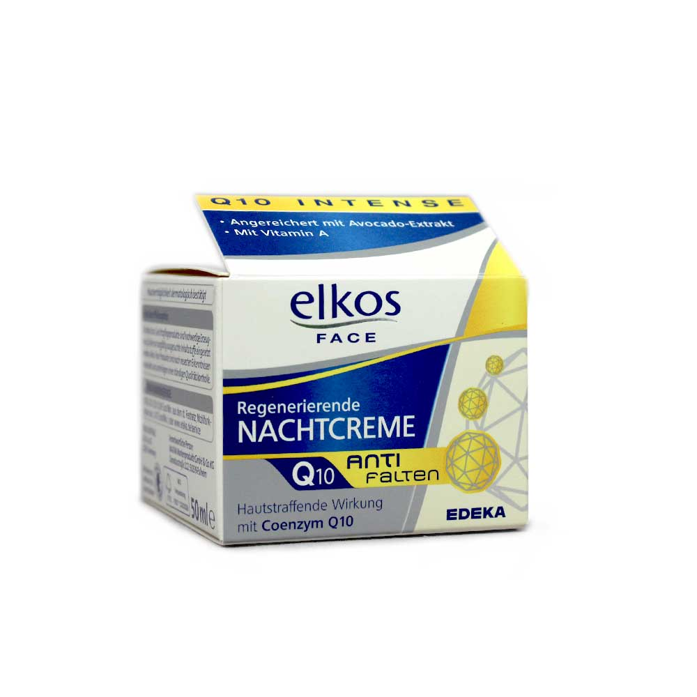 Elkos Face Regenerierende Nachtcreme Q10 Antifalten / Anti Wrinkle Face  Cream 50ml