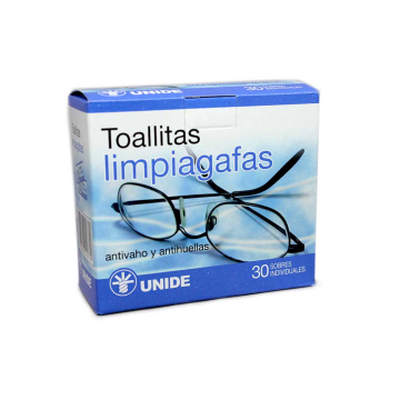 Unide Toallitas Limpiagafas Anti-vaho y Anti-huella / Cleaning Glasses Wipes x30