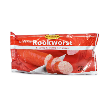 Slagershuis Gelderse Rookworst 225g/ Gelderse Pork Sausage