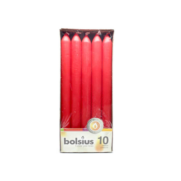Bolsius Dinner Candles Red x10 Bolsius Dinner Candles Red x10