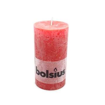 Bolsius Stompkaars Rustiek 130/68 Rood/ Red Candle