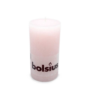 Bolsius Stompkaars Rustiek 130/68 Pastel Roze/ Pink Candle