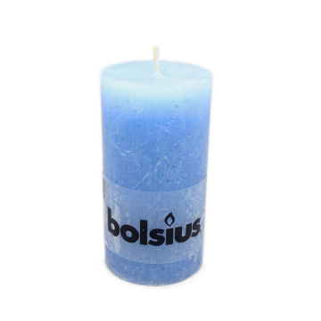 Bolsius Stompkaars Rustiek 130/68 Jeans Blauw/ Blue Jeans Candle