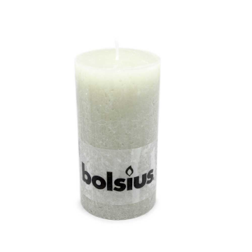Bolsius Stompkaars Rustiek 130/68 Kiezelgrijs/ Grey Candle