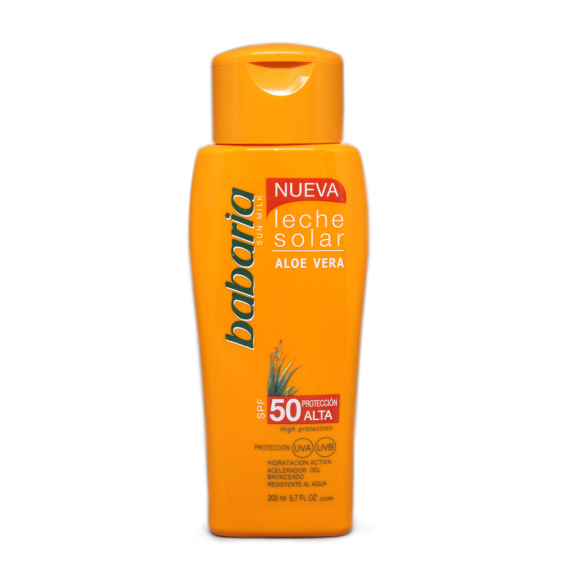 Babaria Leche Solar F50 con Aloe Vera 200ml Babaria Leche Solar F50 con Aloe Vera 200ml
