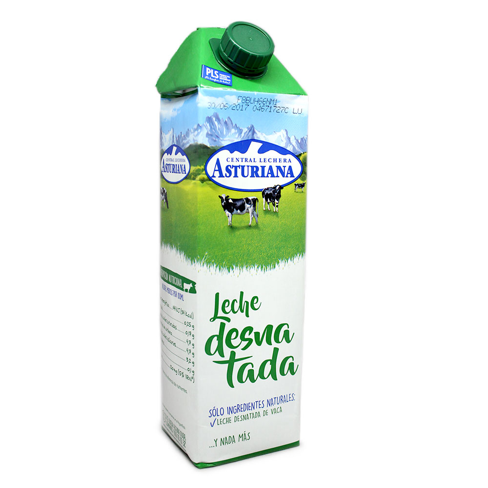 Central Lechera Asturiana - Leche en polvo - Desnatada - 1 kg : :  Alimentación y bebidas