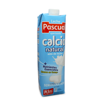 Pascual Calcio Leche Semidesnatada 1L/ Semi Skimmed Milk