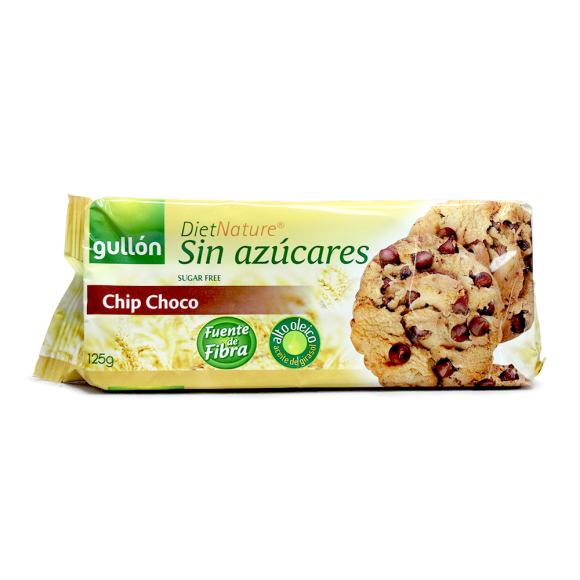 Gullón Diet Nature Chip Choco Sin azúcares / Sugar-free Cookies 125g Gullón Diet Nature Chip Choco Sin azúcares / Sugar-free Cookies 125g