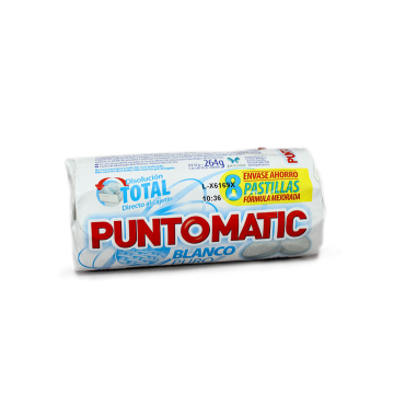 Punto Matic Blanco Puro Detergente Lavadora Patillas / White Laundry Tablets