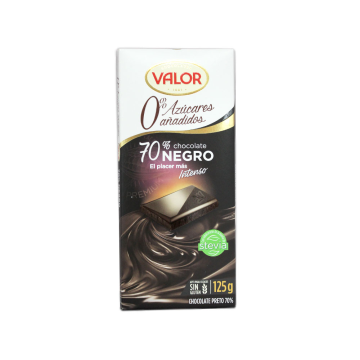 Valor Chocolate 70% Negro 0% Azúcares 125g