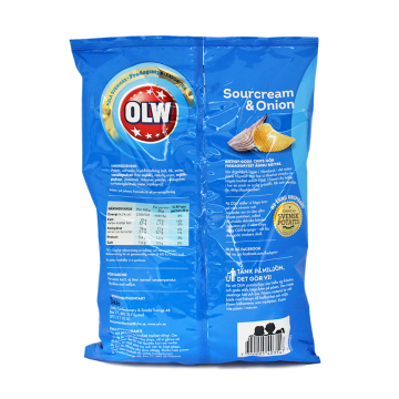 Olw Chips Sourcream&Onion / Potato Crisps 175g