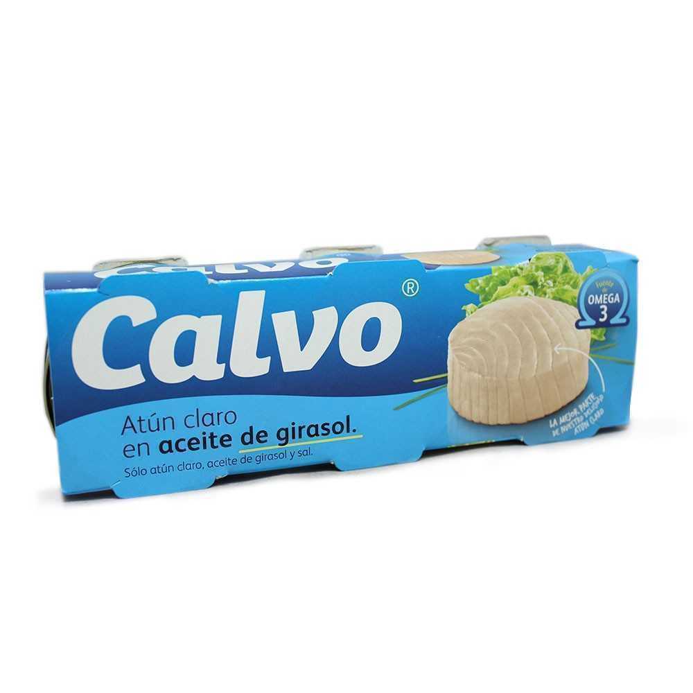 Calvo Atún Claro en Aceite de Girasol x3/ Tuna in Sunflower Oil