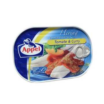 Appel Hering Filets in Tomaten Mit Curry 200g/ Herring with Tomato and Curry