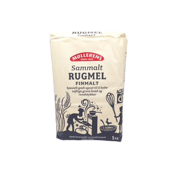 Møllerens Sammalt Rugmel Finmalt / Fine Whole Rye Flour 1Kg