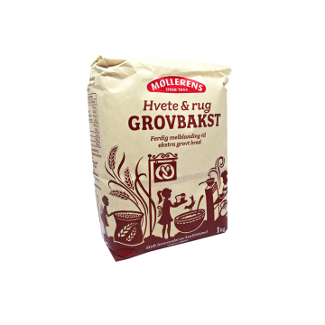 Møllerens Grovbakst 1Kg/ Whole Rye and Wheat Flour