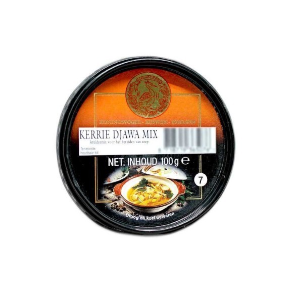 Koningsvogel Kerrie Djawa Mix / Mezcla de Especias para Curry 100g Koningsvogel Kerrie Djawa Mix / Mezcla de Especias para Curry 100g