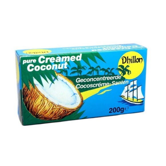 Dhillon Geconcentreerde Cocoscréme-Santen 200g/ Pure Coconut Cream Dhillon Geconcentreerde Cocoscréme-Santen 200g/ Pure Coconut Cream