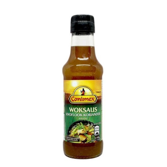 Conimex Woksaus Knoflook Koriander / Salsa Ajo&Cilantro para Wok 175ml Conimex Woksaus Knoflook Koriander / Salsa Ajo&Cilantro para Wok 175ml