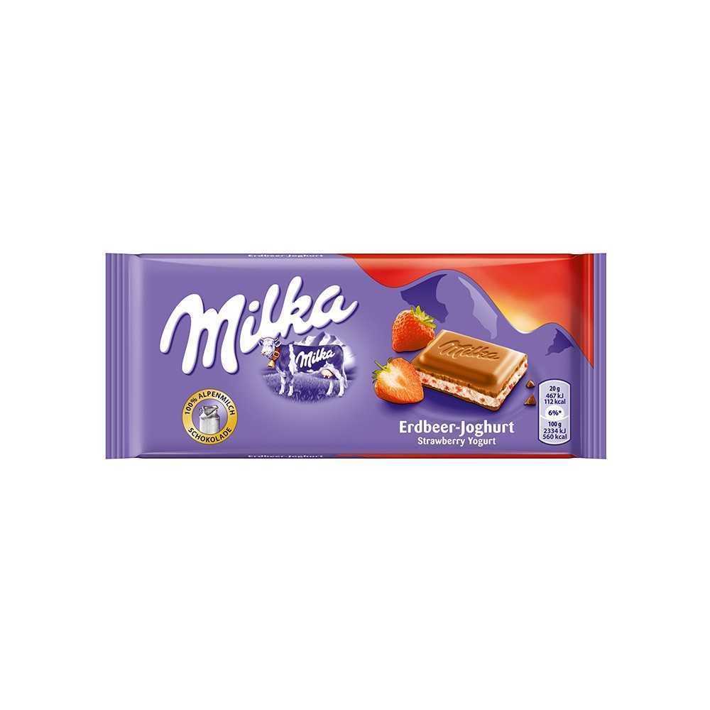 Milka Erdbeer-Joghurt 100g/ Chocolate Yogurt y Fresa