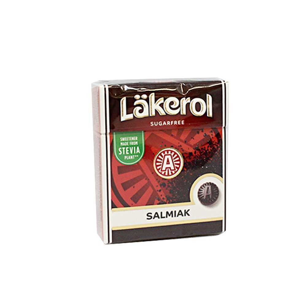 Läkerol Salmiak / Caramelos con sabor a Regaliz Salado Sin Azúcar 25g