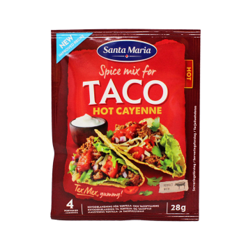Santa Maria Taco Spice Mix Hot Cayenne / Sazonador Picante para Tacos 28g