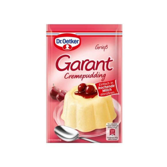 Dr.Oetker Garant Cremepudding Grieß 80g/ Pudding Mix Dr.Oetker Garant Cremepudding Grieß 80g/ Pudding Mix