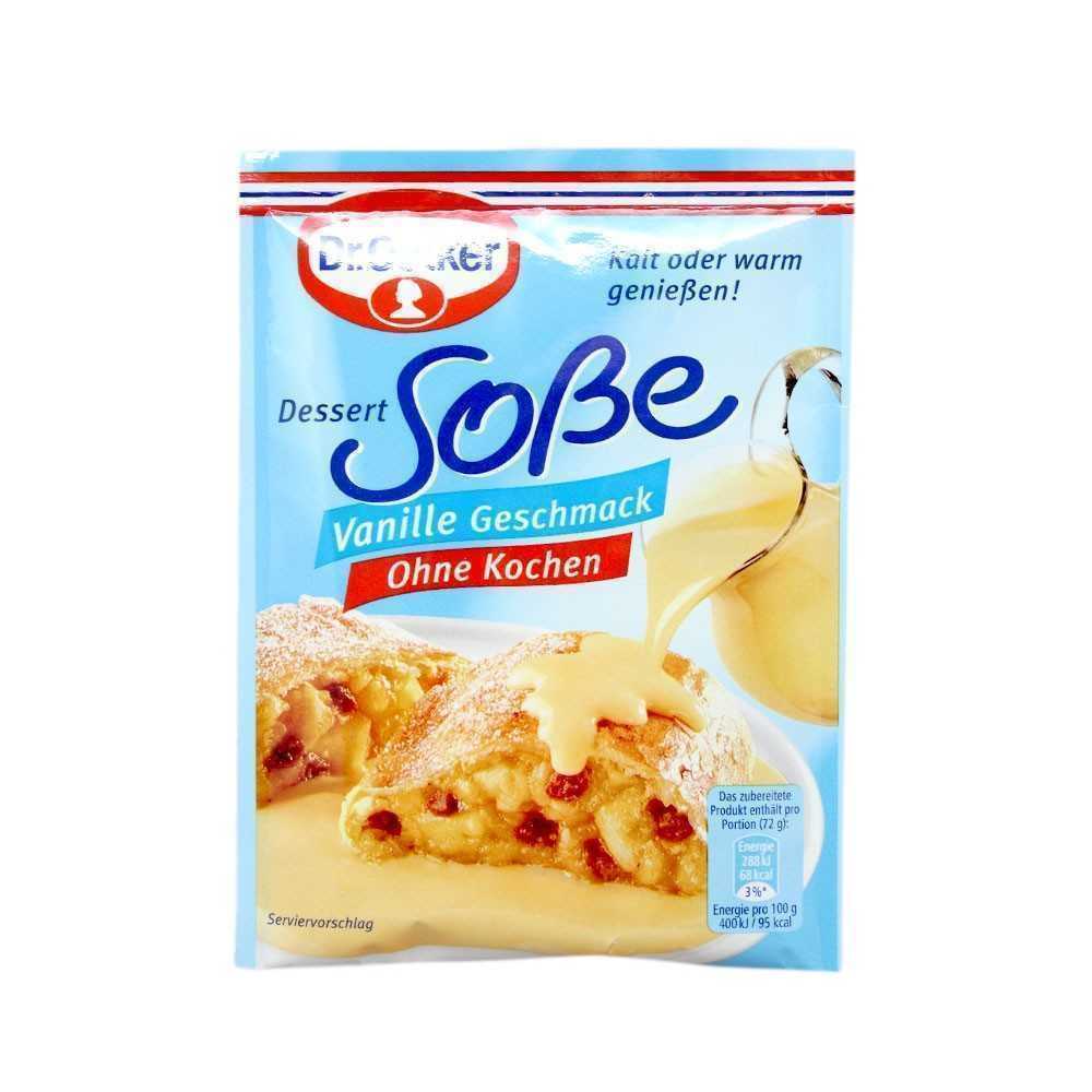 Dr.Oetker Dessert Soße Vanille ohne Kochen / Mezcla para Salsa Vainilla para Postres 39g