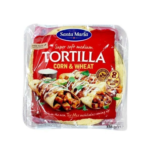 Santa Maria Tortilla Corn&Wheat / Wheat and Corn Tortillas x8 Santa Maria Tortilla Corn&Wheat / Wheat and Corn Tortillas x8