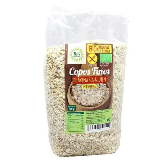 Sol Natural Copos Avena Integral Sin Gluten 500g/ Gluten Free Oats Sol Natural Copos Avena Integral Sin Gluten 500g/ Gluten Free Oats
