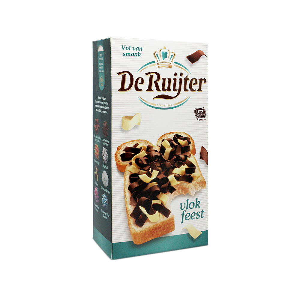 De Ruijter Vlok Feest / White and Black Choco Sprinkles 300g